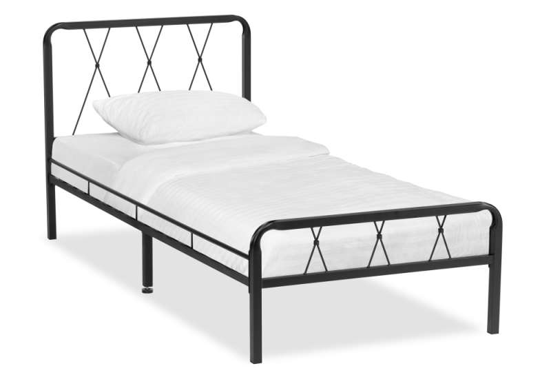 Кровать Иоханна 18 90х200 черная (95x205x90). 