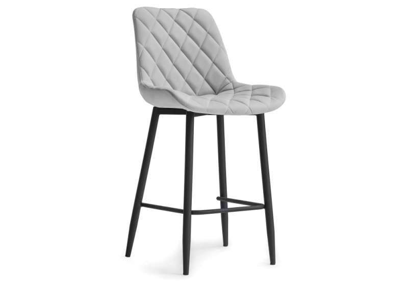 Барный стул Баодин Б/К светло-серый / черный (50x56x101). 