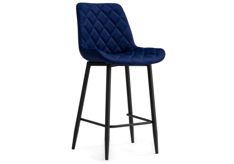 Барный стул Баодин Б/К синий / черный (50x56x101). 