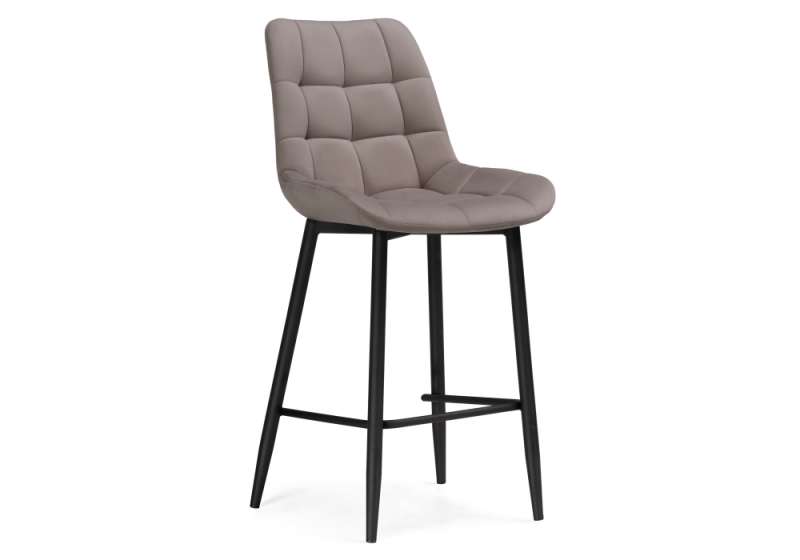 Барный стул Алст велюр латте / черный (50x58x99). 