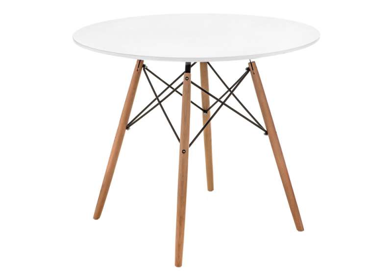 Стол деревянный Table 90 white / wood (90x72). 