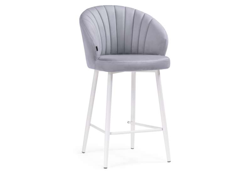 Барный стул Полубарный стул Бэнбу velutto 49 / белый (55x56x97). 