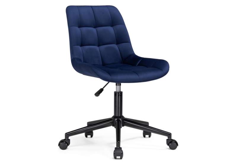Офисное кресло Честер черный / синий (49x60x84). 