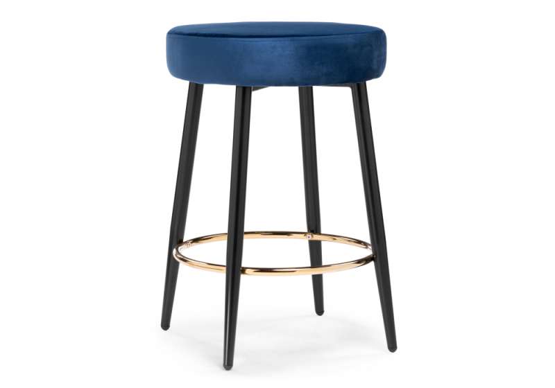 Барный стул Plato dark blue (43x43x65). 