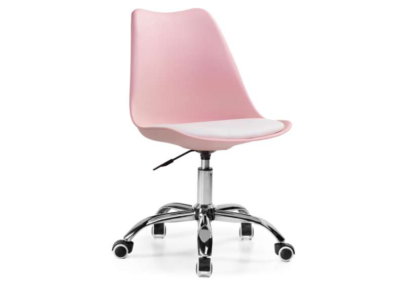 Офисное кресло Kolin pink / white   (49x56x78). 