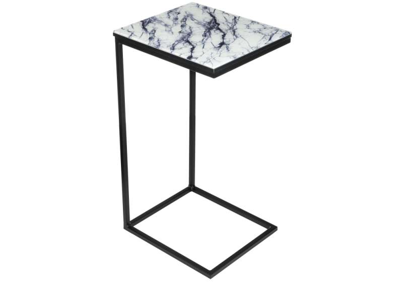 Журнальный стол Геркулес белый мрамор (30x62). 