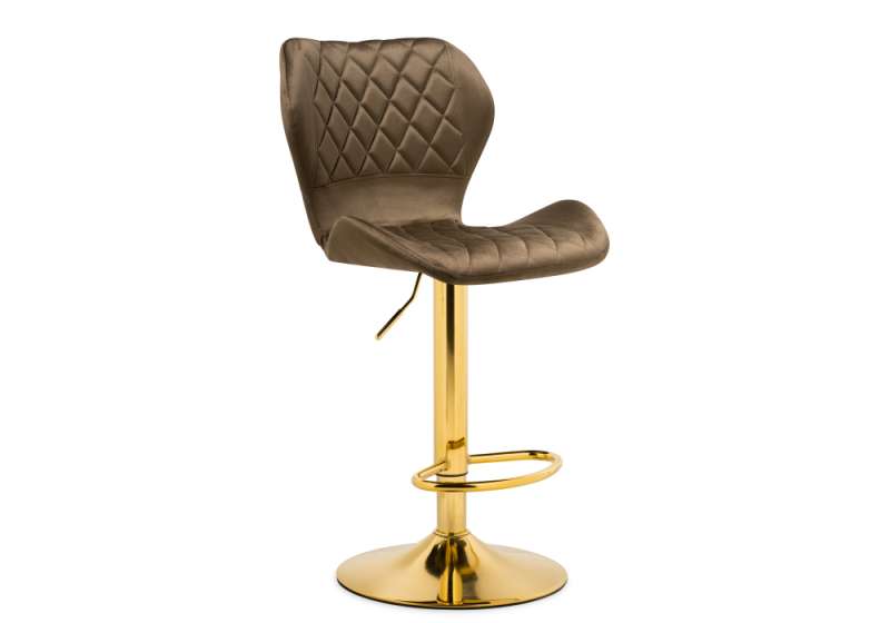 Барный стул Porch cappuccino / gold (46x49x88). 