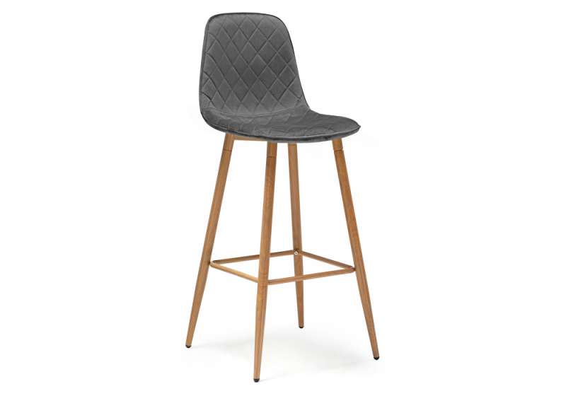 Барный стул Capri dark gray / wood (43,5x49x108). 