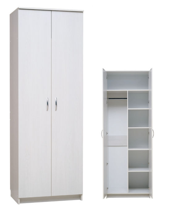 Шкаф 2-х дверный для платья и белья (800/2320). 