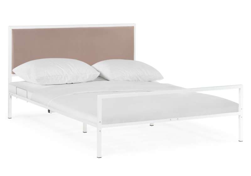 Кровать Эгерт 160х200 белый / cacao (160x206x100). 