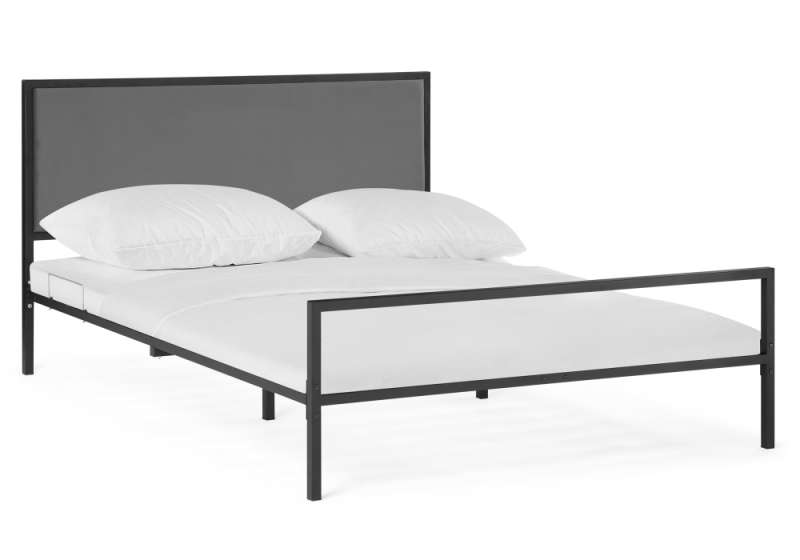 Кровать Эгерт 160х200 черный / antracite (160x206x100). 