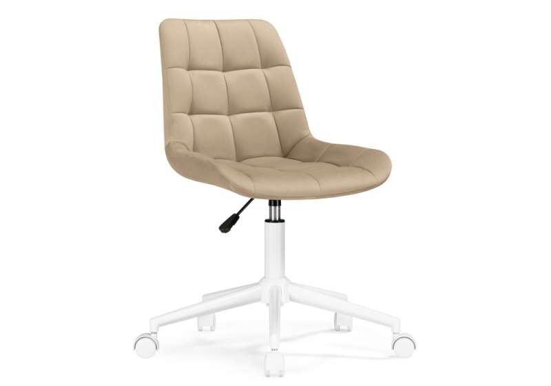 Офисное кресло Честер бежевый (velutto 05) / белый (50x60x80). 