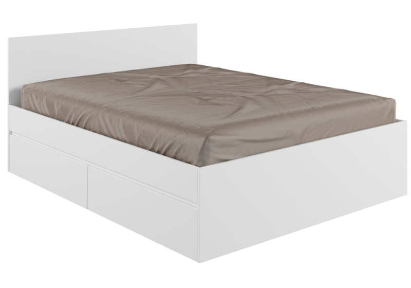 Кровать Мадера 160х200 белый (165x203,2x90). 