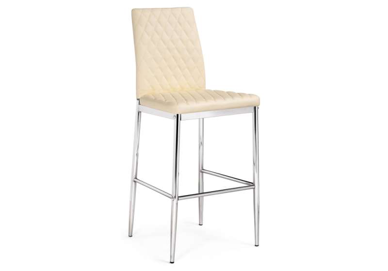 Барный стул Teon beige / chrome (41x50x100). 