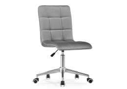 Офисное кресло Квадро темно-серое / хром (42x57x86)