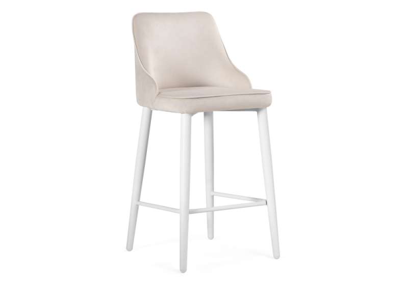 Барный стул Атани кремово-дымчатый / белый (48x44x97). 