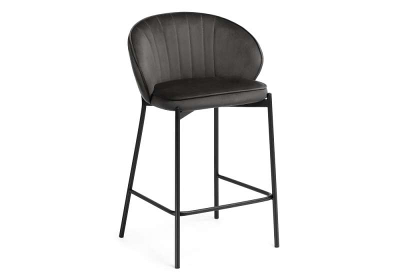 Барный стул Нейл серый / черный (58x45x92). 